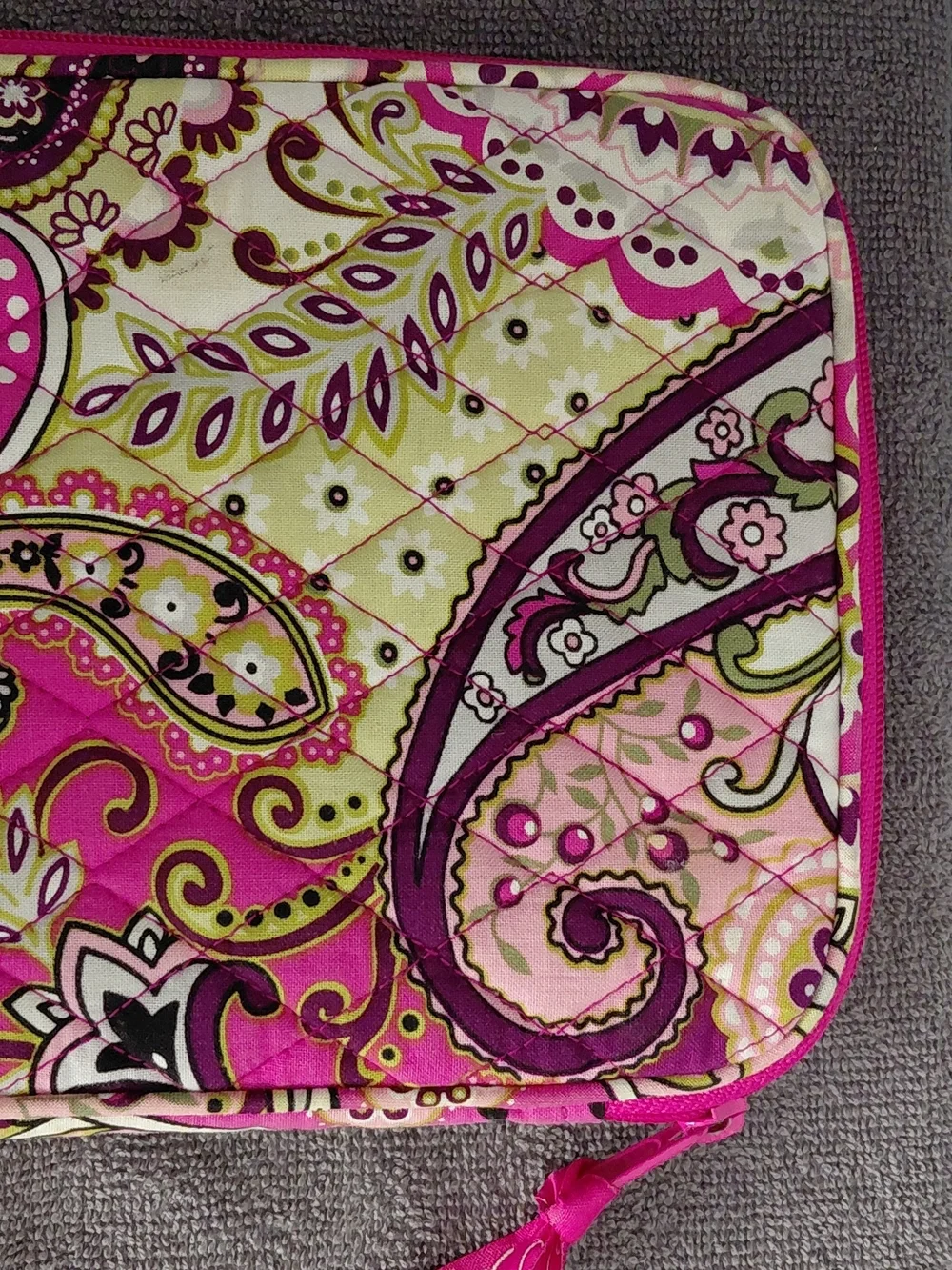 Vera Bradley Pink Paisley Quilted Tablet Sleeve